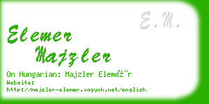 elemer majzler business card